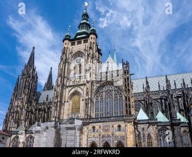 La belle St. Cathédrale Vitus à Prague, République tchèque Banque D'Images