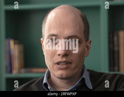 Alain de Botton auteur et philosophe britannique d'origine suisse. Banque D'Images