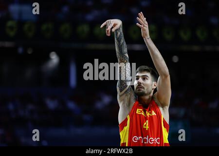 Juancho Hernangomez d'Espagne lors du match amical international de basket-ball entre l'Espagne et le Venezuela le 4 août 2023 au pavillon Wizink Center à Madrid, en Espagne Banque D'Images