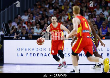 Victor Claver d'Espagne lors du match amical international de basket-ball entre l'Espagne et le Venezuela le 4 août 2023 au pavillon Wizink Center à Madrid, Espagne Banque D'Images