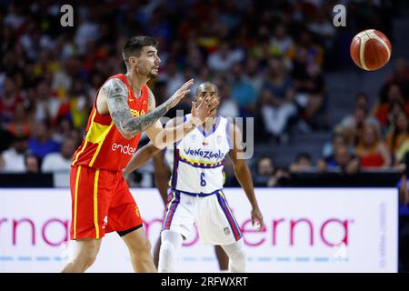 Juancho Hernangomez d'Espagne lors du match amical international de basket-ball entre l'Espagne et le Venezuela le 4 août 2023 au pavillon Wizink Center à Madrid, en Espagne Banque D'Images