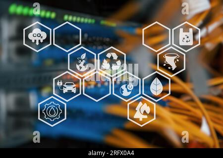 Concept de gestion des écosystèmes. Le processus complexe de planification, d'organisation et de contrôle des ressources pour répondre aux besoins des clients. Le débit efficace. Banque D'Images
