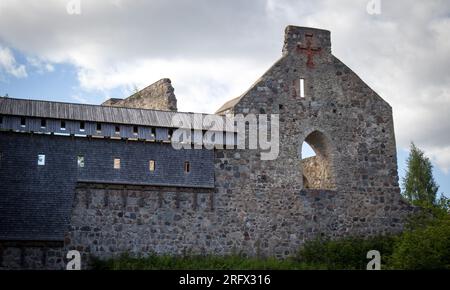 Château de Sigulda dans le centre de la Lettonie, Europe Banque D'Images