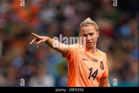 Australie. 06 août 2023. 06 2023 août : Jackie Groenen (pays-Bas) fait des gestes pendant un match, à, . Kim Price/CSM crédit : CAL Sport Media/Alamy Live News Banque D'Images