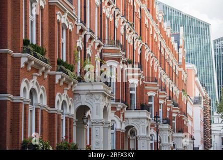 Carlisle place Terraced Houses London Victoria vue sur la rue Banque D'Images