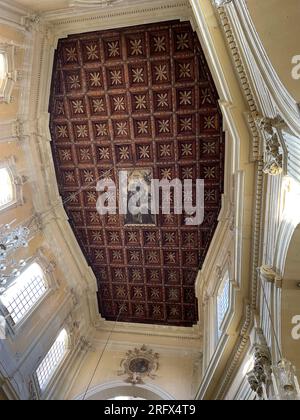 Lecce, Italie. Intérieur de l'église Sainte Marie du Carmel (Chiesa del Carmine). Banque D'Images