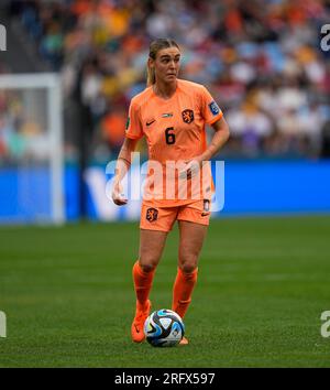 Australie. 06 août 2023. Août 06 2023 : Jill Roord (pays-Bas) contrôle le ballon pendant un match, à, . Kim Price/CSM crédit : CAL Sport Media/Alamy Live News Banque D'Images