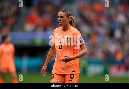 Australie. 06 août 2023. Août 06 2023 : Jill Roord (pays-Bas) regarde pendant un match, à, . Kim Price/CSM crédit : CAL Sport Media/Alamy Live News Banque D'Images