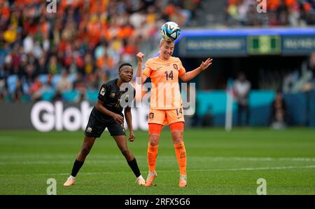 Australie. 06 août 2023. 06 2023 août : Jackie Groenen (pays-Bas) est à la tête d'un match, AT, . Kim Price/CSM crédit : CAL Sport Media/Alamy Live News Banque D'Images