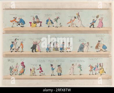 Borders for Rooms, plate 2 25 mars 1799 par Thomas Rowlandson Banque D'Images