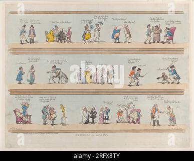 Borders for Rooms, plate 3 30 mars 1799 par Thomas Rowlandson Banque D'Images