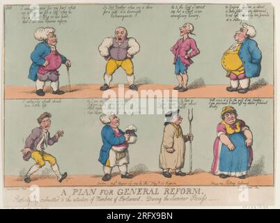 Un plan de réforme générale, respectueusement soumis à l'attention des députés, lors de la Reccess d'été du 29 août 1809 par Thomas Rowlandson Banque D'Images