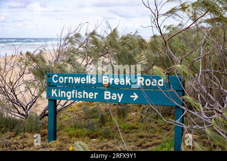 Fraser Island Queensland Australie, Kingfisher Bay et Cornwells Break Road, Australie Banque D'Images