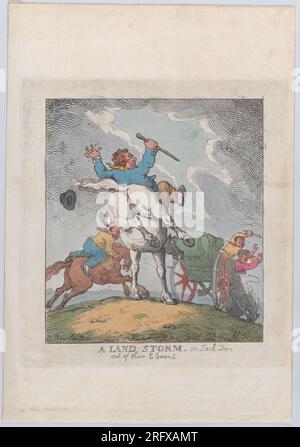 A Land Storm, ou Jack TARS hors de leur élément 1790–1815 par Thomas Rowlandson Banque D'Images