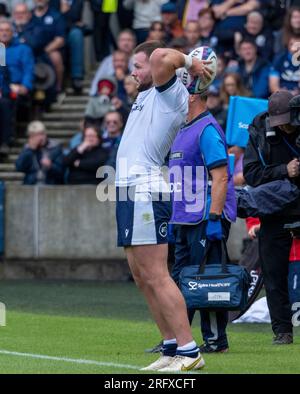 5 août 2023 : The Famous Grouse Nations Series. ScotlandÕs Ewan Ashman pendant l'Scotland v France International, Scottish Gas - Murrayfield, Édimbourg. Crédit : Ian Rutherford Alamy Live News Banque D'Images