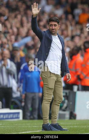 Leeds, Royaume-Uni. 06 août 2023. Pablo Hernandez fait signe aux fans lors du Sky Bet Championship Match Leeds United vs Cardiff City à Elland Road, Leeds, Royaume-Uni, le 6 août 2023 (photo James Heaton/News Images) à Leeds, Royaume-Uni le 8/6/2023. (Photo de James Heaton/News Images/Sipa USA) crédit : SIPA USA/Alamy Live News Banque D'Images