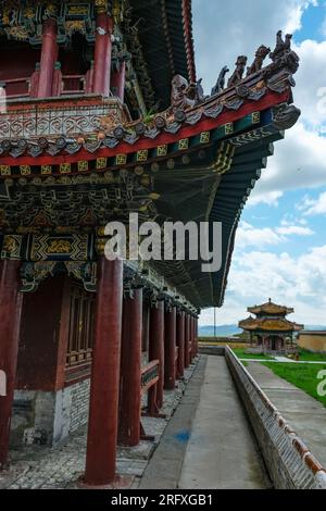 Erdenet, Mongolie - 18 juillet 2023 : Monastère Amarbayasgalant, l'un des trois plus grands centres monastiques bouddhistes de Mongolie. Banque D'Images