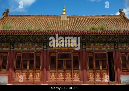 Erdenet, Mongolie - 18 juillet 2023 : Monastère Amarbayasgalant, l'un des trois plus grands centres monastiques bouddhistes de Mongolie. Banque D'Images