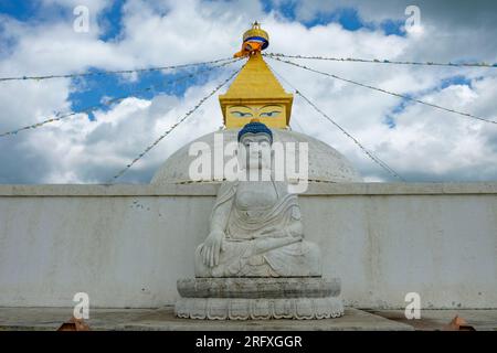 Erdenet, Mongolie - 18 juillet 2023 : stupa au monastère Amarbayasgalant dans la province de Selenge, Erdenet, Mongolie. Banque D'Images