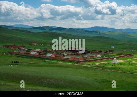 Erdenet, Mongolie - 18 juillet 2023 : Monastère Amarbayasgalant, l'un des trois plus grands centres monastiques bouddhistes de Mongolie. Banque D'Images