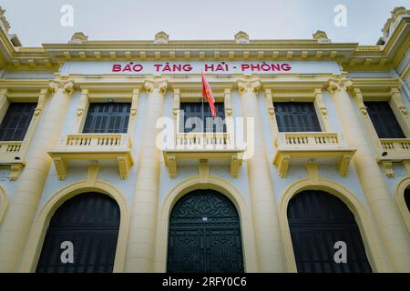 Vue extérieure de l'aéroport Cat Bi dans la ville de Hai Phong, Viet Nam. 26 juillet 2023. Banque D'Images