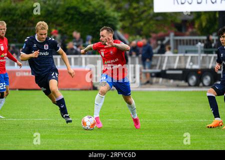 Hvidovre, Danemark. 06 août 2023. Martin Spelmann (10) de Hvidovre IF vu lors du 3F Superliga match entre Hvidovre IF et Aarhus GF à Pro ventilation Arena à Hvidovre. (Crédit photo : Gonzales photo/Alamy Live News Banque D'Images
