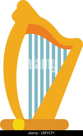 Icône vectorielle harpe irlandaise Illustration de Vecteur