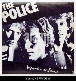 Reprise LP de Reggatta de blanc, le deuxième album studio de The police, sorti en 1979 Banque D'Images