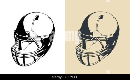 Illustration vectorielle stylisée d'un casque de football américain Illustration de Vecteur