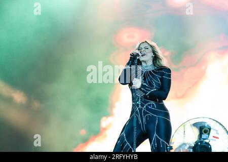 Roumanie 3-6 août 2023 : Untold Festival (THE LIGHT PHOENIX) - le plus grand festival de musique électronique organisé en Roumanie, qui se déroule à Cluj-Napoca au stade Cluj Arena. (Photo Flaviu Buboi/NurPhoto) Banque D'Images