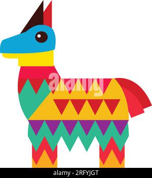Pinata mexicaine en forme d'icône de cheval Illustration de Vecteur