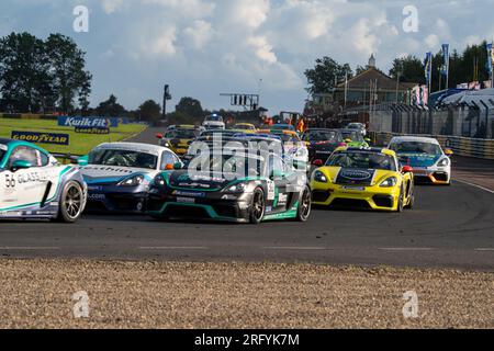 Porsche Sprint Challenge Great Britain Croft circuit Banque D'Images