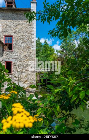 L'importance du moulin à farine de Bellamy réside dans l'impact économique de ces moulins sur les régions rurales du Haut-Canada et dans l'effet de la vapeur sur le développement industriel Banque D'Images