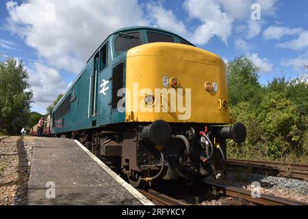 Class 45 no 45041 'Royal Tank Regiment' à Nene Valley Railway le 30 juillet 2023 Banque D'Images