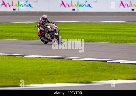 Silverstone, Royaume-Uni. 04 août 2023. Takaaki Nakagami LCR Honda IDEMITSU lors du Monster Energy British Grand Prix MotoGP sur Silverstone circuit, Silverstone, Royaume-Uni le 4 août 2023 Credit : Every second Media/Alamy Live News Banque D'Images