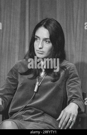 Chanteuse folklorique / activiste Joan Baez, 1973 Banque D'Images