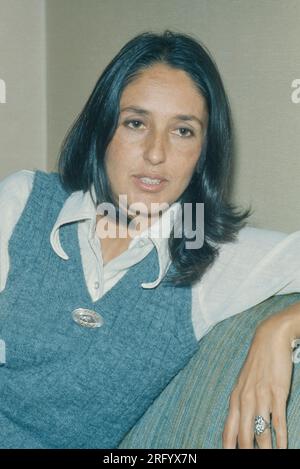 Chanteuse folklorique / activiste Joan Baez, 1973 Banque D'Images