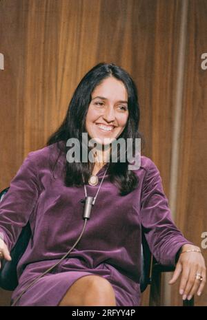 Chanteuse folklorique / activiste Joan Baez, 1973 Banque D'Images