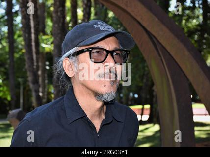 Locarno, . 06 août 2023. Locarno, Swiss Locarno film Festival 2023 vérités essentielles du film de lac ci photocall dans la photo:Lav Diaz réalisateur Credit : Independent photo Agency/Alamy Live News Banque D'Images