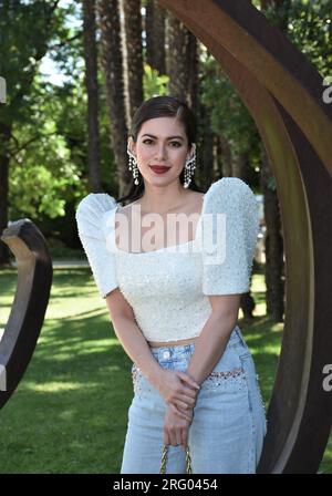 Locarno, . 06 août 2023. Locarno, Swiss Locarno film Festival 2023 vérités essentielles du film de lac ci photocall dans la photo:Shaina Magdayao actrice crédit : Agence photo indépendante/Alamy Live News Banque D'Images