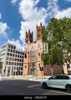 BERLIN, ALLEMAGNE - 22 JUILLET 2023 : Eglise Friedrichswerder, construite en 1831 à Berlin, Allemagne. Banque D'Images