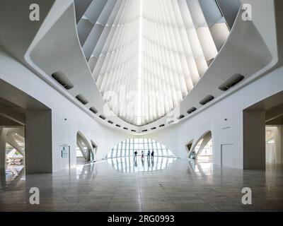 Intérieur du Milwaukee Art Museum officieusement connu sous le nom de Flying Art Museum on the Water à Milwaukee Wisconsin USA Banque D'Images