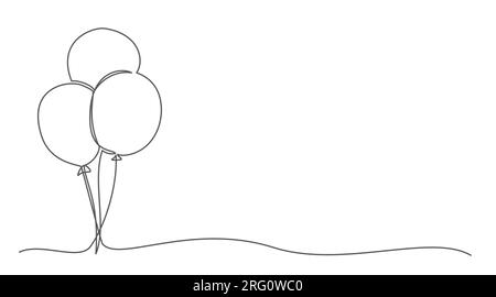 Bulles dessin d'une ligne isolé sur fond blanc Illustration de Vecteur