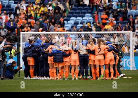 Sydney, Australie. 06 août 2023. Les joueuses néerlandaises se blottissent après le match de la coupe du monde féminine FIFA 2023 Round of 16 entre les pays-Bas et l'Afrique du Sud au Sydney football Stadium le 6 août 2023 à Sydney, Australie Credit : IOIO IMAGES/Alamy Live News Banque D'Images