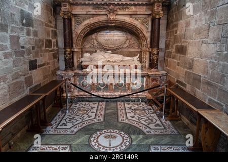 Tombe d'Archibald Campbell, 1e marquis d'Argyll à St. Cathédrale de Giles, Édimbourg, Écosse, Royaume-Uni. Monument commémoratif de 1895 dans le style jacobéen, Banque D'Images