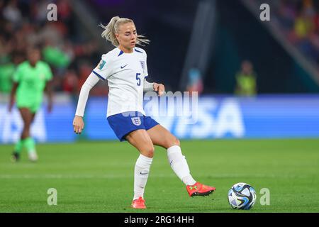 Alex Greenwood #5 d'Angleterre passe le ballon lors du match de la coupe du monde féminine de la FIFA 2023 Angleterre femmes vs Nigeria femmes au Suncorp Stadium, Brisbane, Australie, le 7 août 2023 (photo de Patrick Hoelscher/News Images) Banque D'Images