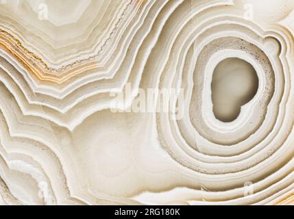 Macro photographie des motifs dans une agate de dentelle du Mexique Banque D'Images