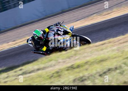 Suzuka, Japon, 6 août 2023. Akiyoshi Endo du Japon dans le Team IRF avec AZURLANE Yamaha YZF-R1 Catégorie EWC lors de la 44e course d’endurance Coca-Cola Suzuka 8h 2023, Suzuka, Japon. Crédit : Ivica Glavas/Speed Media/Alamy Live News Banque D'Images