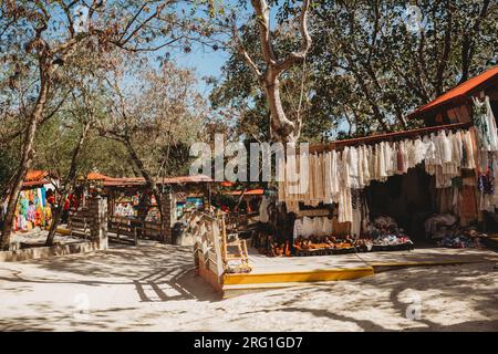 Marché de la paille en Haïti Banque D'Images