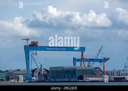 Chantiers navals allemands, Kiel, Schleswig-Holstein, Allemagne Banque D'Images